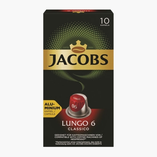 Lungo Classico 6, 10 băuturi 52g, capsule cafea compatibile Nespresso