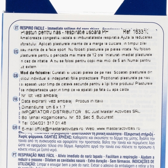 Plasturi pentru nas Respirație Ușoară PH 10 buc