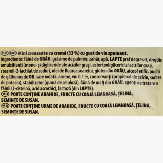 Mini croissante cu cremă de vin spumant, 185g