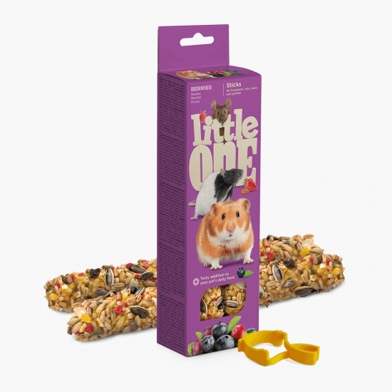 Baton pentru rozătoare, 2x60g, cu fructe de pădure