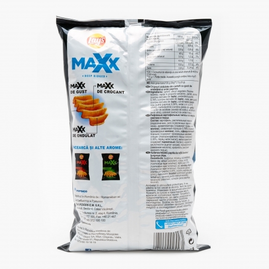 Chipsuri ondulate cu smântână și paprika, Maxx 130g