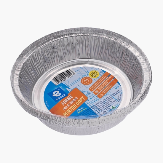 Forme tartă sau pască, din aluminiu, 184x47mm, 6 buc