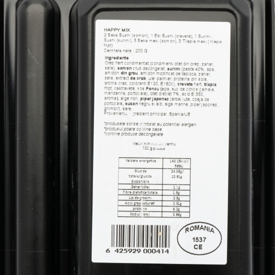 Platou sushi Happy Mix 200g 10 buc