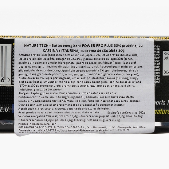 Baton energizant Power Pro 31% proteină, cafeină, taurină și cremă de ciocolată 80g