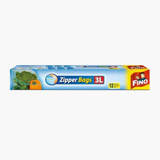 Pungi alimentare cu fermoar 3l 12 buc