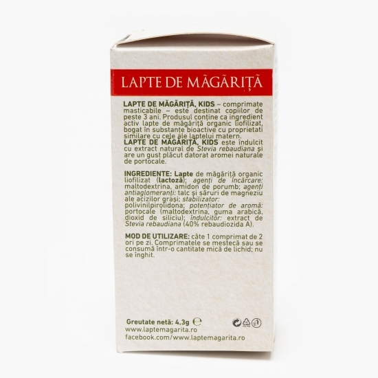Lapte de măgăriță Kids 10 comprimate masticabile