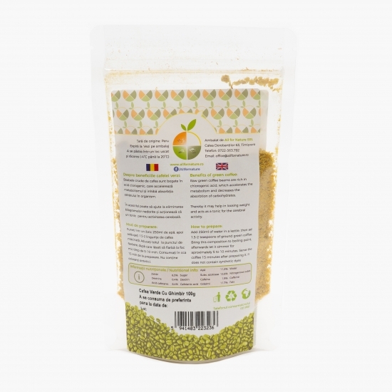 Cafea verde măcinată cu ghimbir 100g 