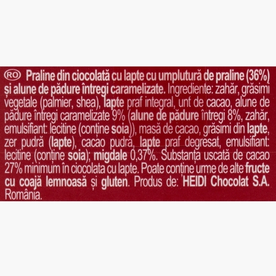 Praline din ciocolată lapte cu alune de pădure caramelizate 70g