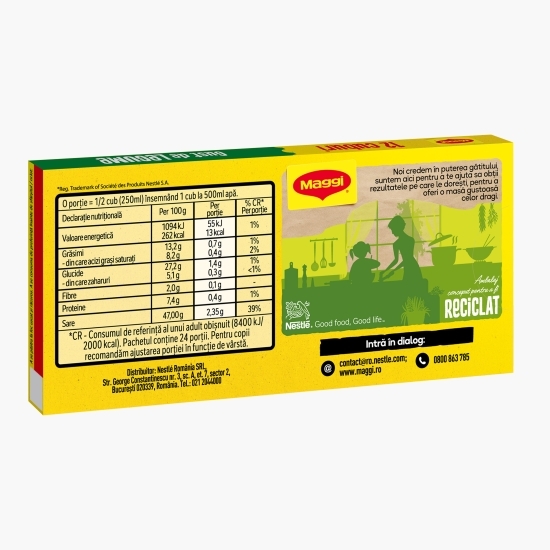 Bază de mâncare Cuburi cu gust de legume, 12 cuburi, 120g