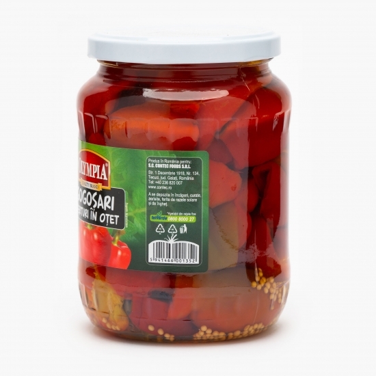 Gogoșari sferturi în oțet 600g