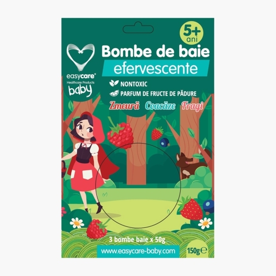 Bombe baie pentru copii, fructe de pădure, 3x50g, +5 ani
