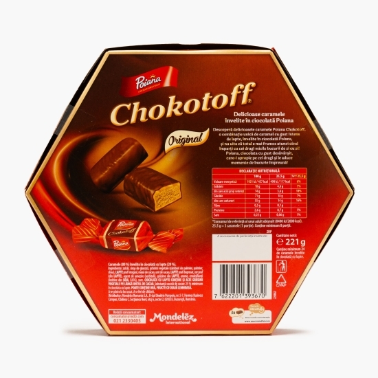 Caramele învelite în ciocolată Chokotoff Original 221g