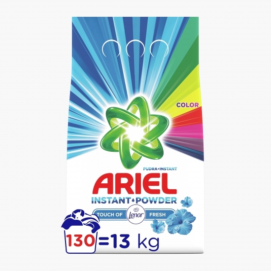Detergent de rufe pudră automat Touch of Lenor Fresh Color 130 spălări, 13kg