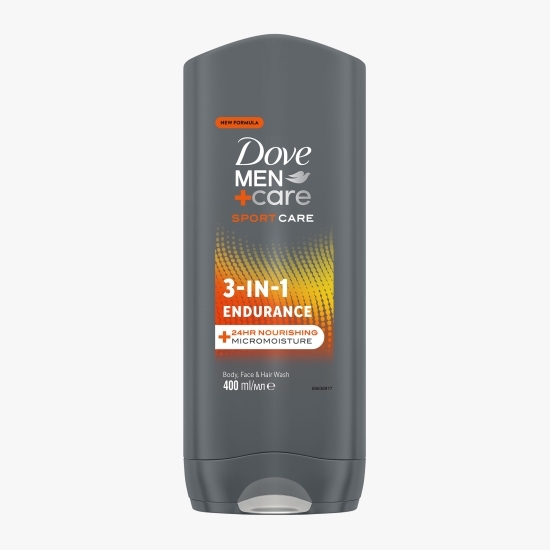 Șampon și gel de duș pentru bărbați Men+Care Sport 3în1 Endurance 400ml