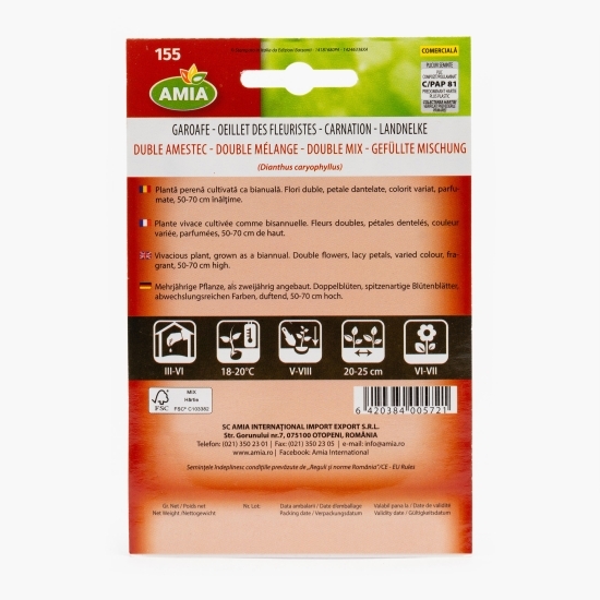 Semințe Garoafe duble - amestec culori 0.3g