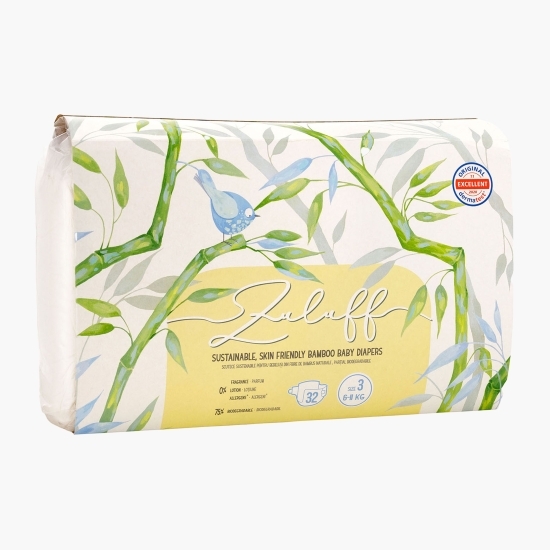 Scutece din bambus mărimea 3, 6-11 kg, 32 buc