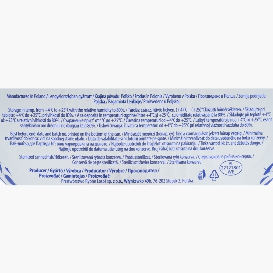 Păstrăv file în suc propriu 170g