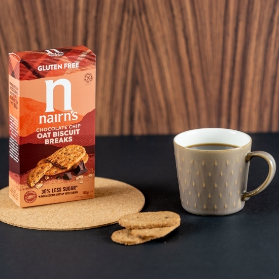 Biscuiți fără gluten din ovăz integral cu ciocolată 160g