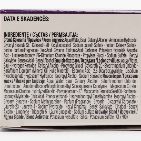 Vopsea de păr permanentă Intensive Color Cream, E20 (0-00) blond foarte deschis, 110ml