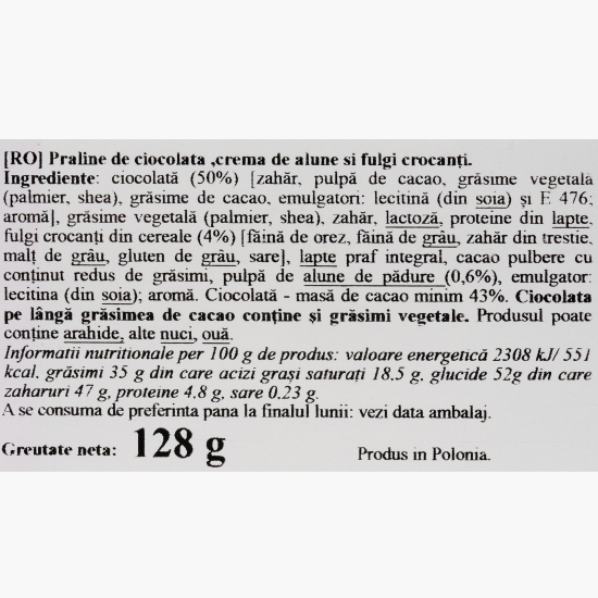 Praline alune Amoretta delice, cu fundiță 128g