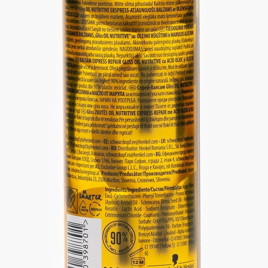 Balsam spray pentru păr uscat și deteriorat Oil Nutritive 200ml