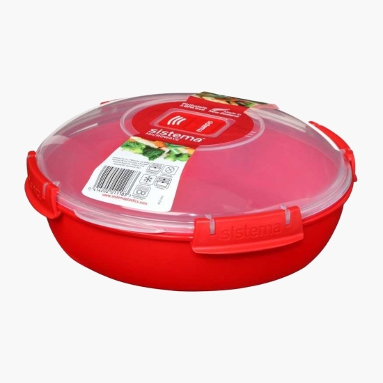 Bol din plastic cu capac pentru microunde 1.29l