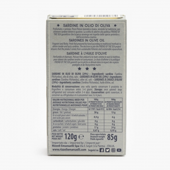 Sardine în ulei de măsline gourmet 120g