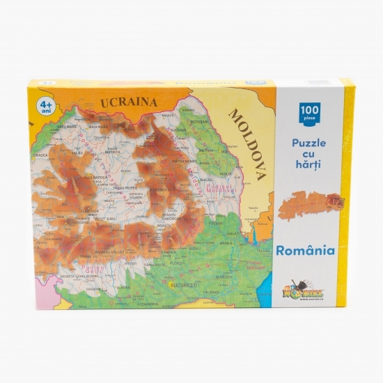 Puzzle Harta României 100 piese 3+ ani