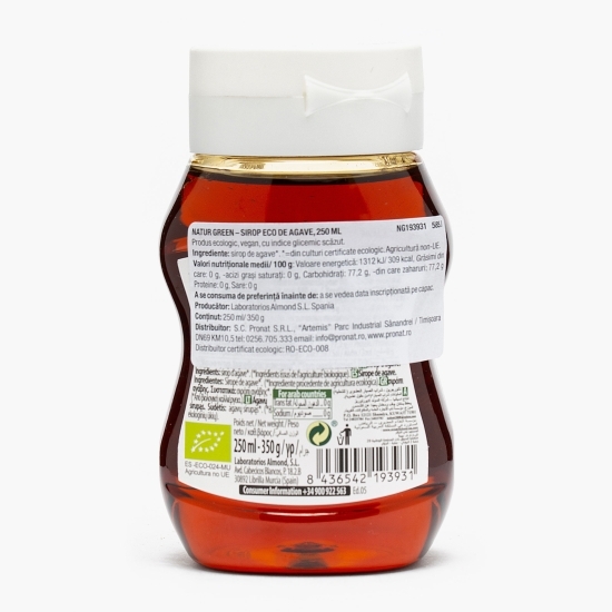 Sirop de agave eco, cu indice glicemic scăzut 250ml