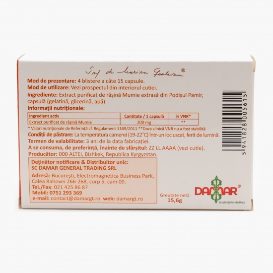 Extract purificat de rășină 60 capsule