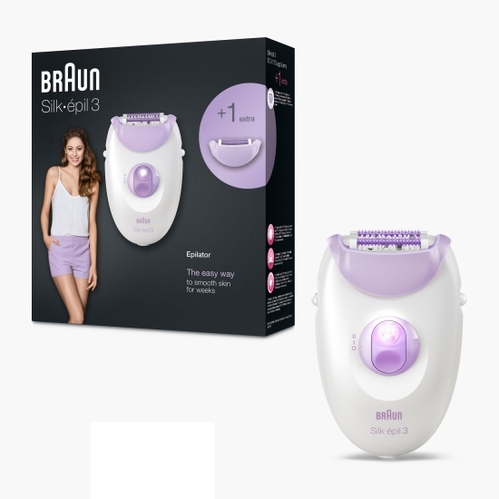 Epilator 3170 Purple, 20 pensete, Smartlight, alb/lila