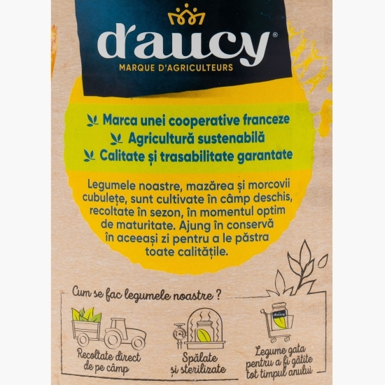 Mazăre verde cu morcovi cubulețe 800g