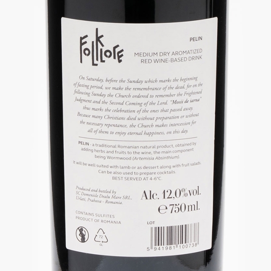 Pelin roșu demisec Moșii de iarnă, 12%, 0.75l