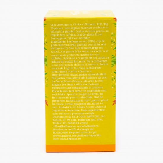 Ceai eco Lemongrass Ginger & Citrus Fruits 30g