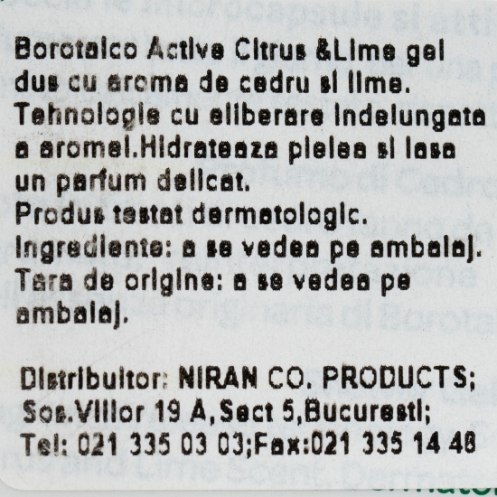 Gel de duș Active Citrus&Lime 200ml