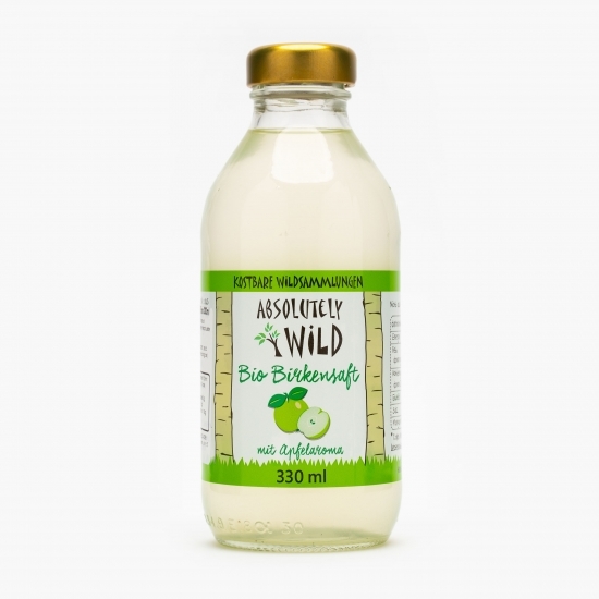 Sevă de mesteacăn nefiltrată cu aromă de mere eco 330ml