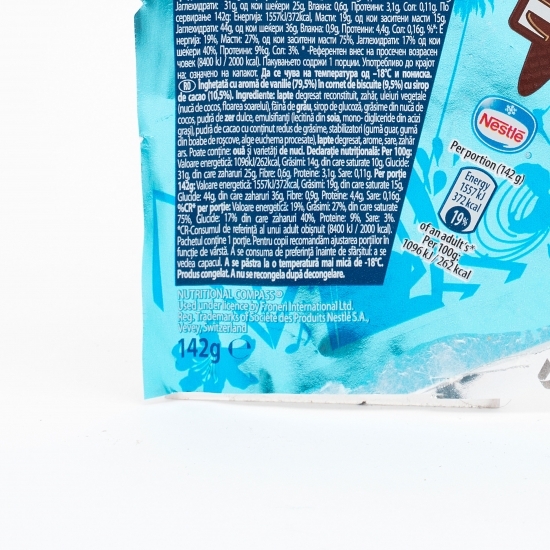 Cornet cu îngheţată de vanilie și sirop de cacao 260ml