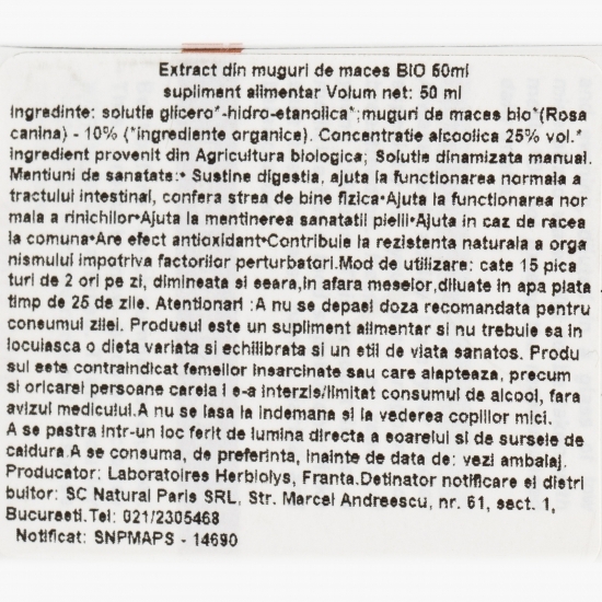 Extract din muguri de măceș eco 50ml