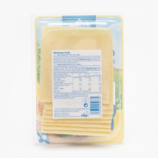 Brânză Gouda felii, 48% grăsime 200g