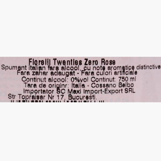 Băutură spumantă Rose, 0% alc, 0.75l