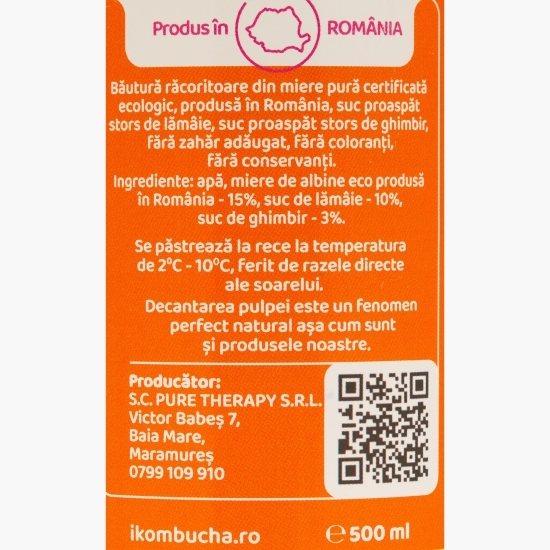 Limonadă cu lămâie și ghimbir 500ml