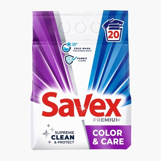 Detergent de rufe pudră automat Color&Care 20 spălări, 2kg