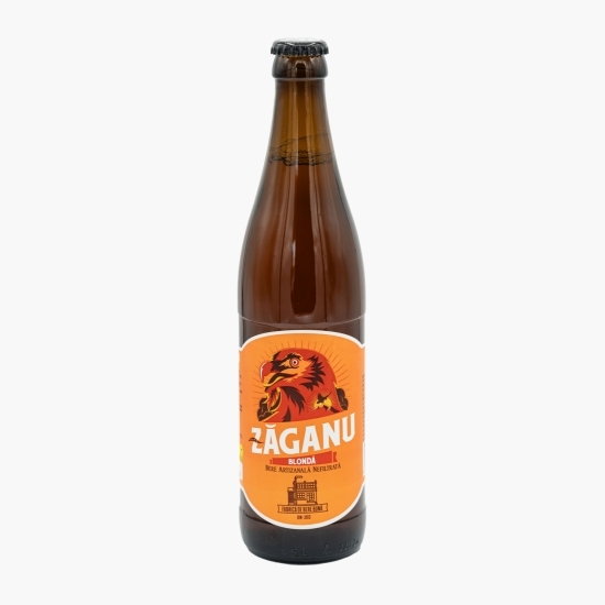  Bere artizanală nefiltrată blondă sticlă 0.5l