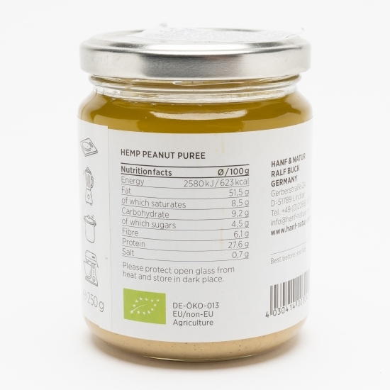 Cremă tartinabilă din arahide și semințe de cânepă eco 250g