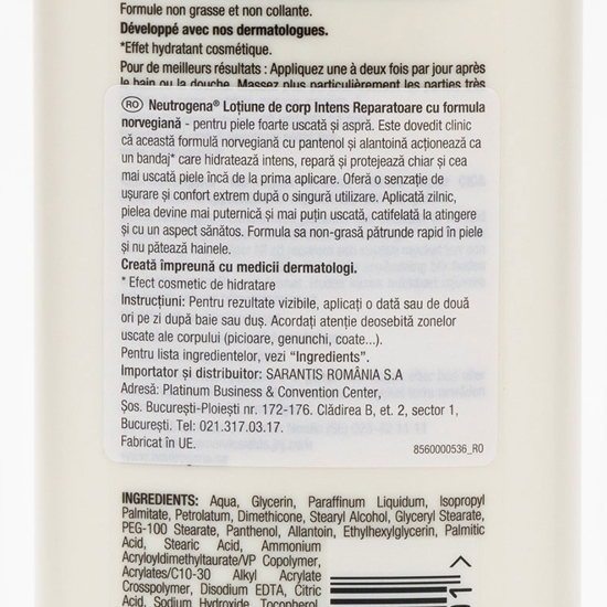 Loțiune de corp intens reparatoare pentru piele foarte uscată și aspră Intense Repair 0.25l