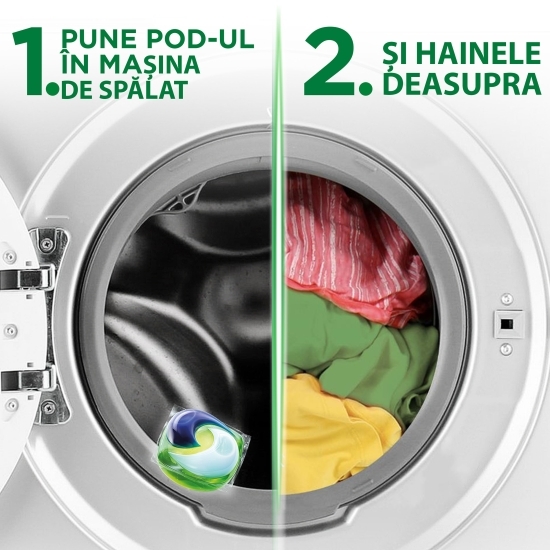 Detergent de rufe capsule All in One Pods + Extra Clean, 36 spălări