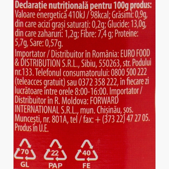Fasole albă cu bob mare, în saramură, 540g