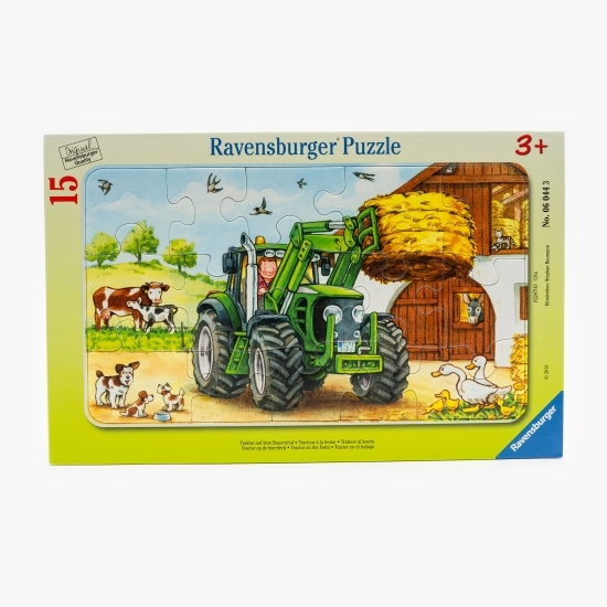 Puzzle-Tractor la fermă 15 piese 3+ ani