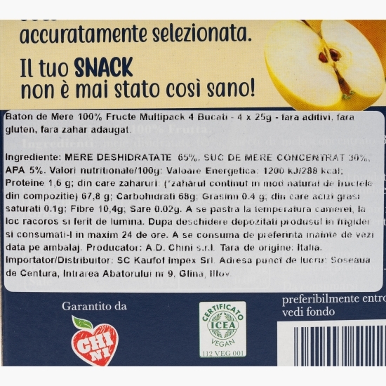 Baton de mere 100% fructe 100g