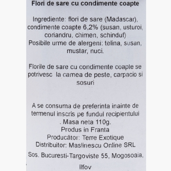 Măslinescu - Flori de sare cu condimente coapte 110g